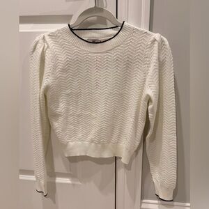 Vineyard Vines White Textured Sweater